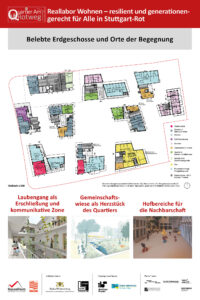 Quartier" Am Rotweg" Ausstellungsplakat zum Thema Erdgeschosse